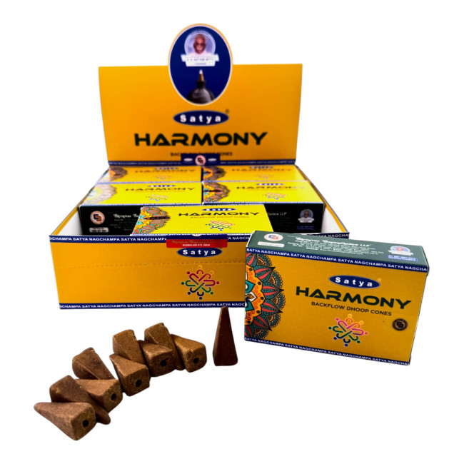 Арома-конуси зі зворотним потоком - Harmony Backflow Dhoop Cones, Satya (Гармонія)