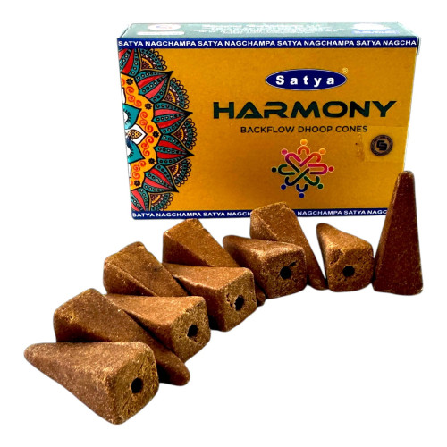 Арома-конусы с обратным потоком - Harmony Backflow Dhoop Cones, Satya (Гармония)