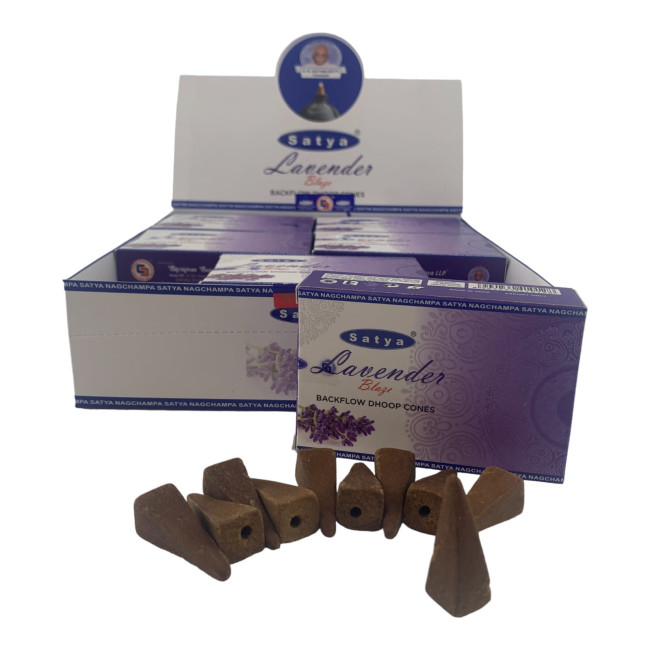 Арома-конуси зі зворотним потоком - Lavender Blaze Backflow Dhoop Cones, Satya (Лаванда)