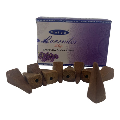 Арома-конусы с обратным потоком - Lavender Blaze Backflow Dhoop Cones, Satya (Лаванда)