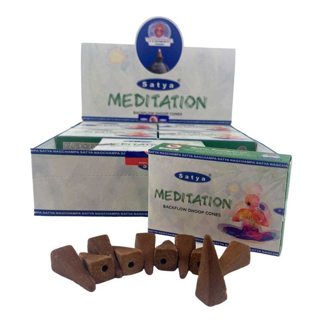 Арома-конуси зі зворотним потоком - Meditation Backflow Dhoop Cones, Satya (Медитація) Арома-конуси зі зворотним потоком - Meditation Backflow Dhoop Cones, Satya (Медитація)