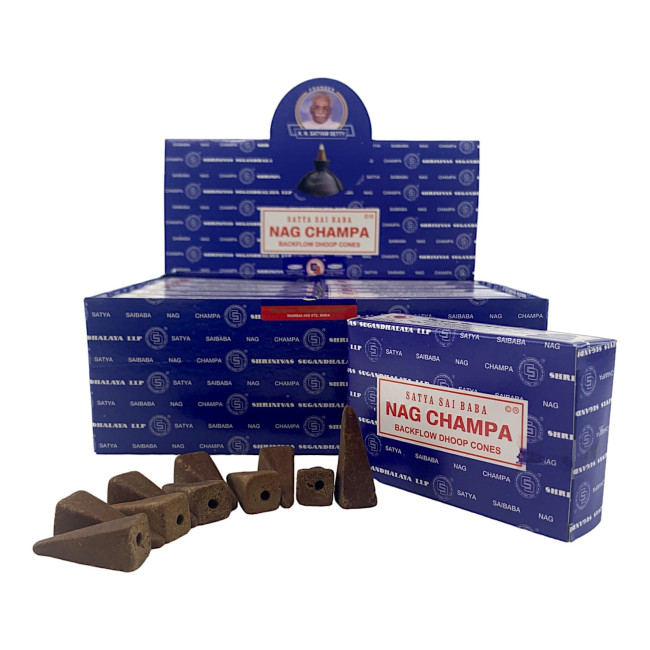 Арома-конуси зі зворотним потоком - Nag champa Backflow Dhoop Cones, Satya (Наг Чампа) Арома-конуси зі зворотним потоком - Nag champa Backflow Dhoop Cones, Satya (Наг Чампа)