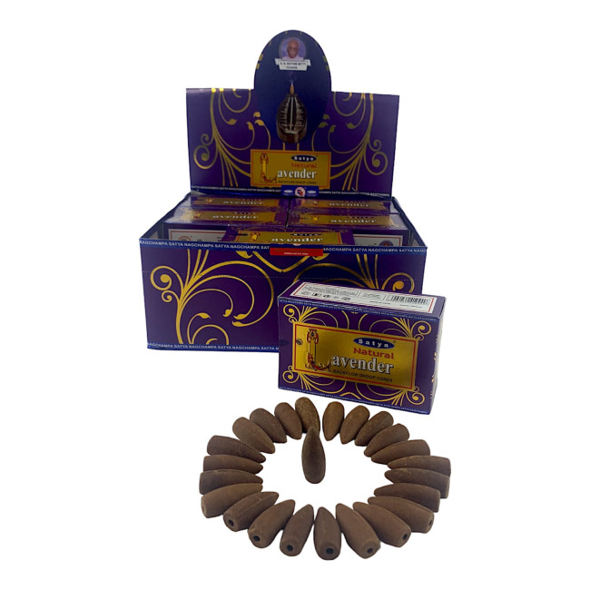 Арома-конуси зі зворотним потоком - Natural Lavender Backflow Dhoop Cones, Satya (Натуральна Лаванда) Арома-конуси зі зворотним потоком - Natural Lavender Backflow Dhoop Cones, Satya (Натуральна Лаванда)