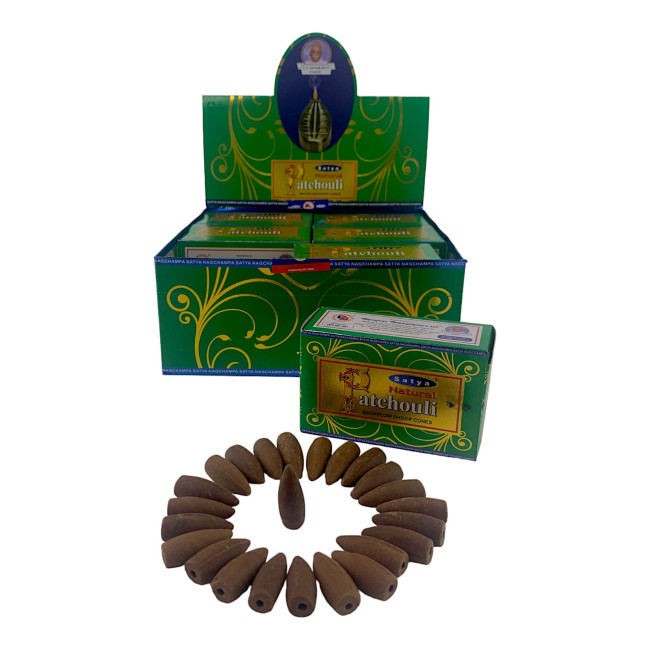Арома-конуси зі зворотним потоком - Natural Patchouli Backflow Dhoop Cones, Satya (Натуральний пачулі) Арома-конуси зі зворотним потоком - Natural Patchouli Backflow Dhoop Cones, Satya (Натуральний пачулі)