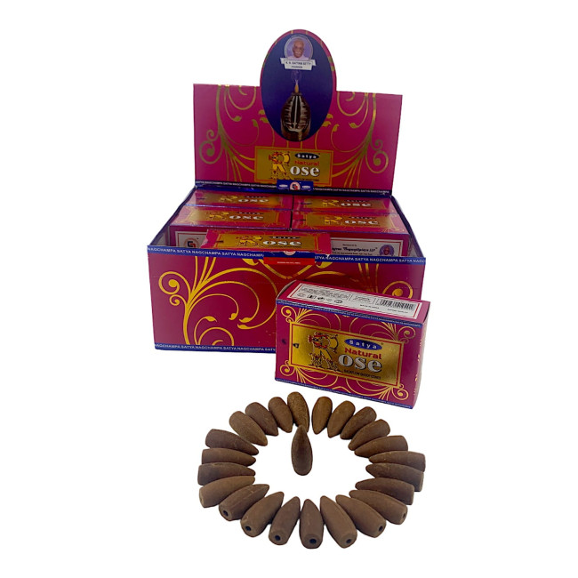 Арома-конуси зі зворотним потоком - Natural Rose Backflow Dhoop Cones, Satya (Натуральна Троянда) Арома-конуси зі зворотним потоком - Natural Rose Backflow Dhoop Cones, Satya (Натуральна Троянда)