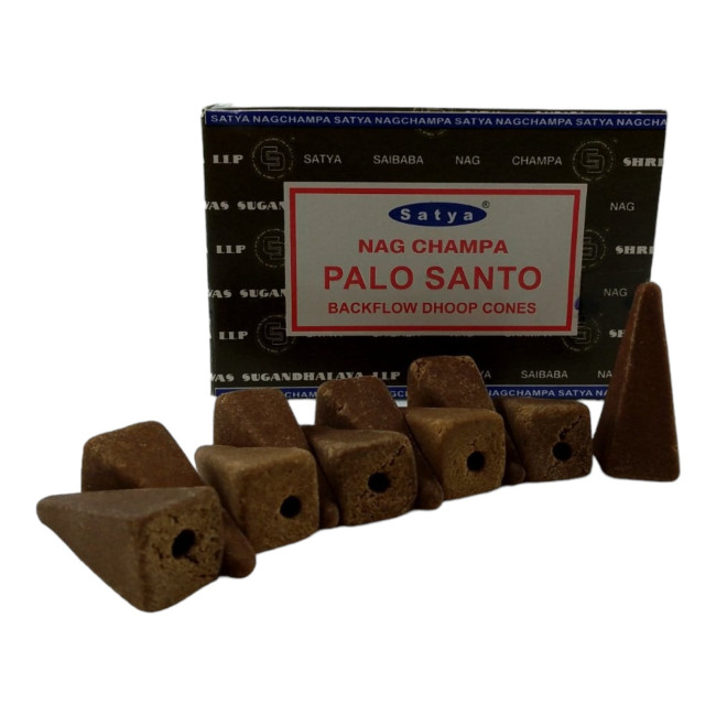 Арома-конуси зі зворотним потоком - Palo Santo, Nag champa Backflow Dhoop Cones, Satya (Священне Дерево)
