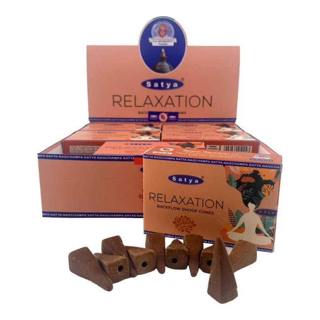 Арома-конуси зі зворотним потоком - Relaxation Backflow Dhoop Cones, Satya (Релаксація)