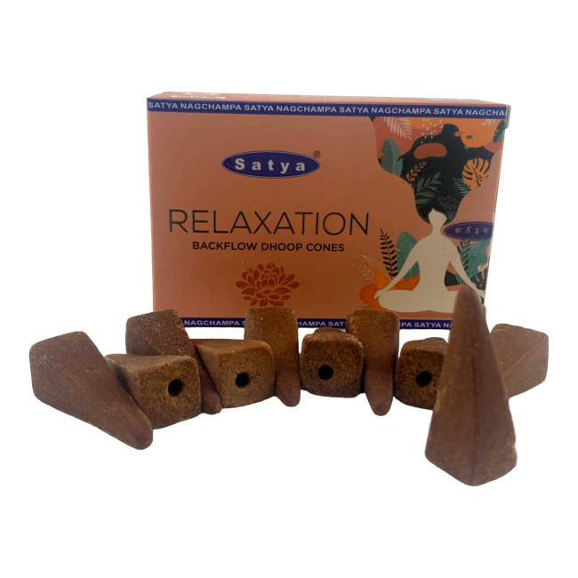 Арома-конуси зі зворотним потоком - Relaxation Backflow Dhoop Cones, Satya (Релаксація)