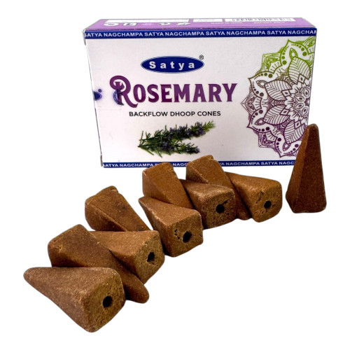 Арома-конусы с обратным потоком - Rosemary Backflow Dhoop Cones, Satya (Розмарин)