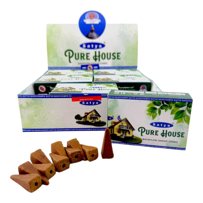 Арома-конуси зі зворотним потоком - Pure House Backflow Dhoop Cones, Satya (Чистий Дім)