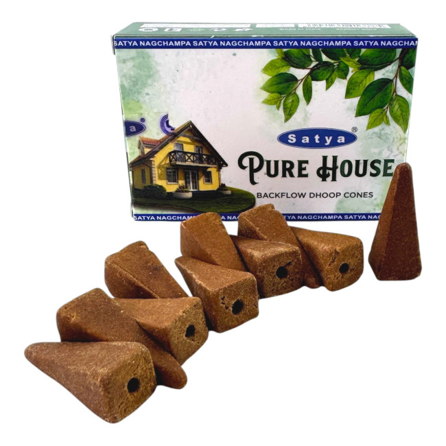 Арома-конуси зі зворотним потоком - Pure House Backflow Dhoop Cones, Satya (Чистий Дім)