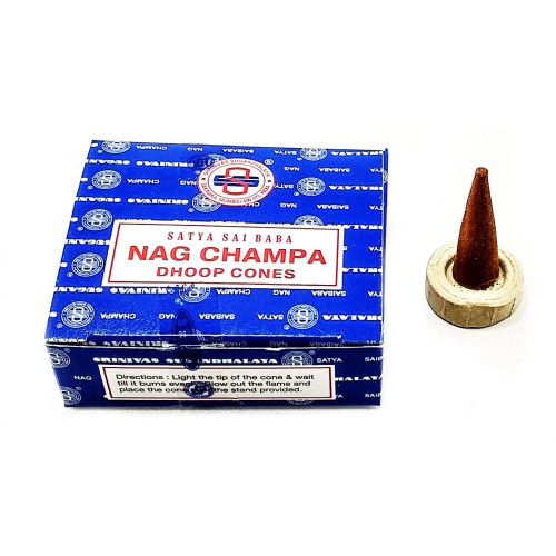 Пыльцевые благовония арома-конусы - Nag champa Dhoop Cones, Масала Satya (Наг Чампа)