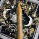 Жовта макана воскова свічка з пустирником, 18 см