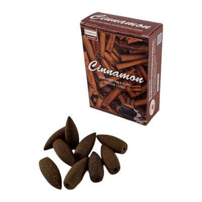 Арома-конусы с обратным потоком - Cinnamon Backflow Dhoop Cones, Darshan (Корица)