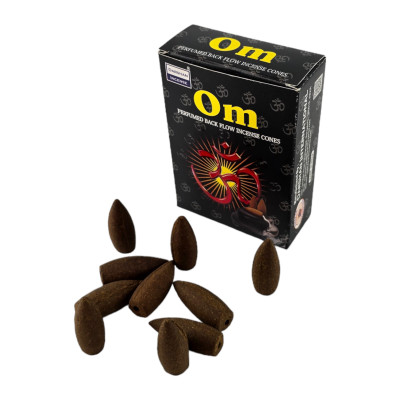 Арома-конусы с обратным потоком - Om Backflow Dhoop Cones, Darshan (Ом)
