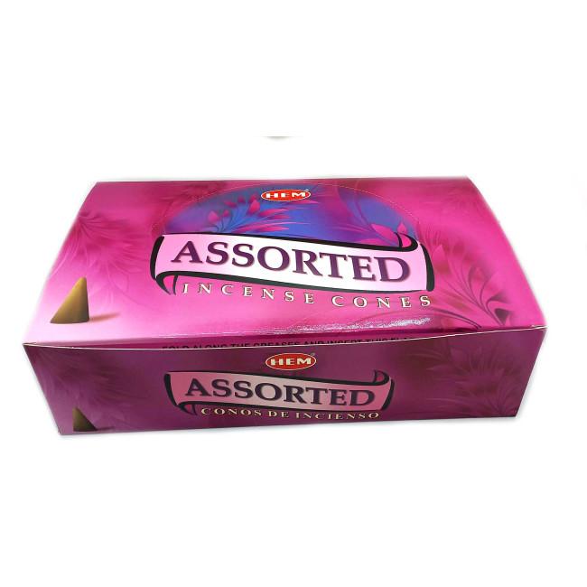 Набір пилкових пахощів арома-конуси - Assorted Perfumed Incense, Масала HEM (Конуси в асортименті, 480 шт.)