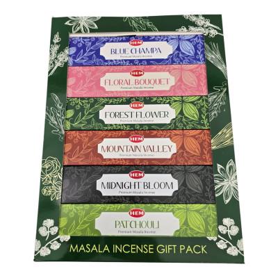 Набор пыльцевых благовоний - Masala Incense Gift Pack, Масала HEM