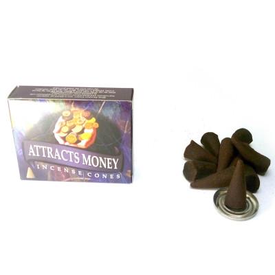 Арома-конусы - Attracts Money Dhoop Cones, HEM (Привлечение Денег)