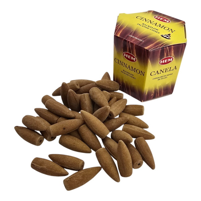 Арома-конуси зі зворотним потоком - Cinnamon Backflow Dhoop Cones, HEM (Кориця)