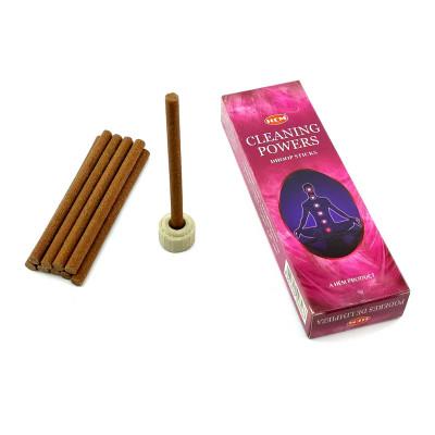 Безосновные благовония - Cleaning Powers Dhoop Sticks, HEM (Сила очищения)