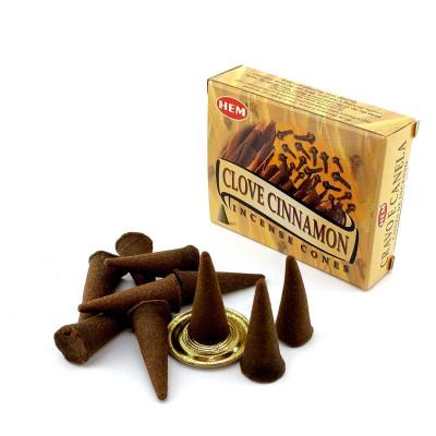 Арома-конусы - Clove Cinnamon Dhoop Cones, HEM (Гвоздика и Корица)