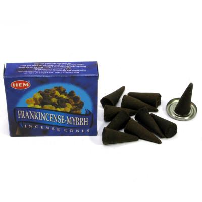Арома-конусы - Frankincense Myrrh Dhoop Cones, HEM (Мирра и Ладан)