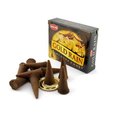 Арома-конусы - Gold Rain Dhoop Cones, HEM (Золотой Дождь)