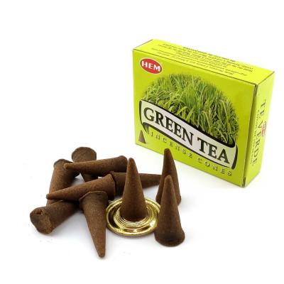 Арома-конусы - Green Tea Dhoop Cones, HEM (Зеленый Чай)