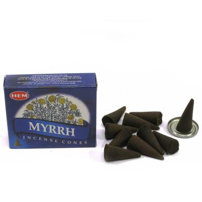 Арома-конусы - Myrrh Dhoop Cones, HEM (Мирра)
