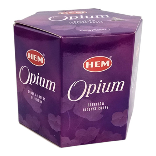 Арома-конусы с обратным потоком - Opium Backflow Dhoop Cones, HEM (Опиум)