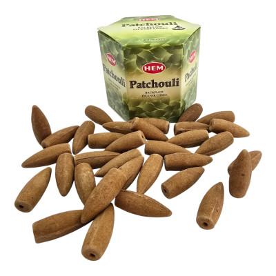 Арома-конусы с обратным потоком - Patchouli Backflow Dhoop Cones, HEM (Пачули)