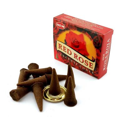 Арома-конусы - Red Rose Dhoop Cones, HEM (Красная Роза)