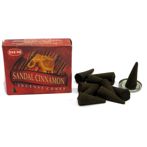 Арома-конусы - Sandal Cinnamon Dhoop Cones, HEM (Корица и сандал)