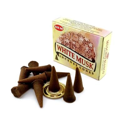 Арома-конусы - White Musk Dhoop Cones, HEM (Белый муск)
