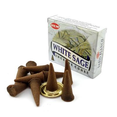 Арома-конусы - White Sage Dhoop Cones, HEM (Белый Шалфей)