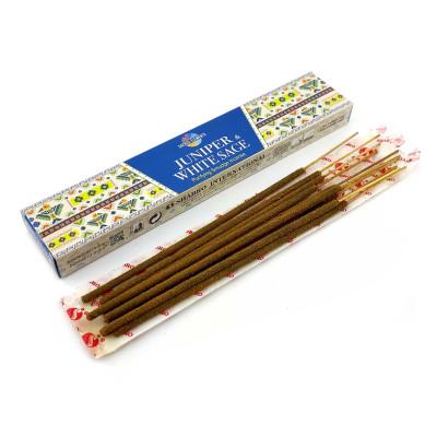 Пыльцевые благовония - Juniper & White Sage Premium Masala Incense, Масала HEM (Можжевельник и белый шалфей)