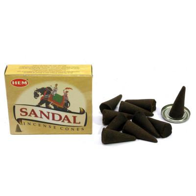 Арома-конусы - Sandal Dhoop Cones, HEM (Сандал)