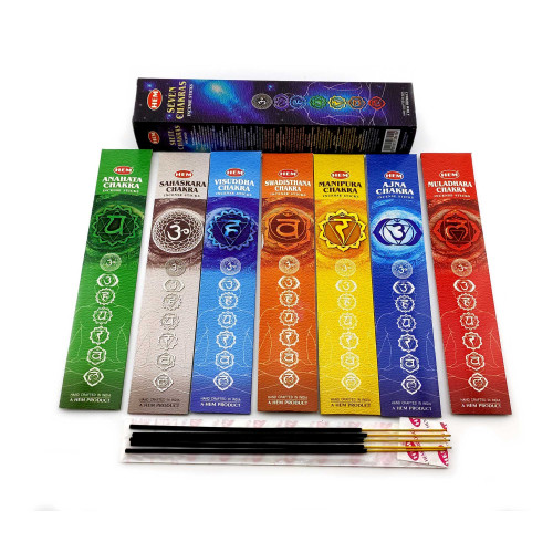 Набор угольных благовоний - Seven Chakras Pouch, HEM